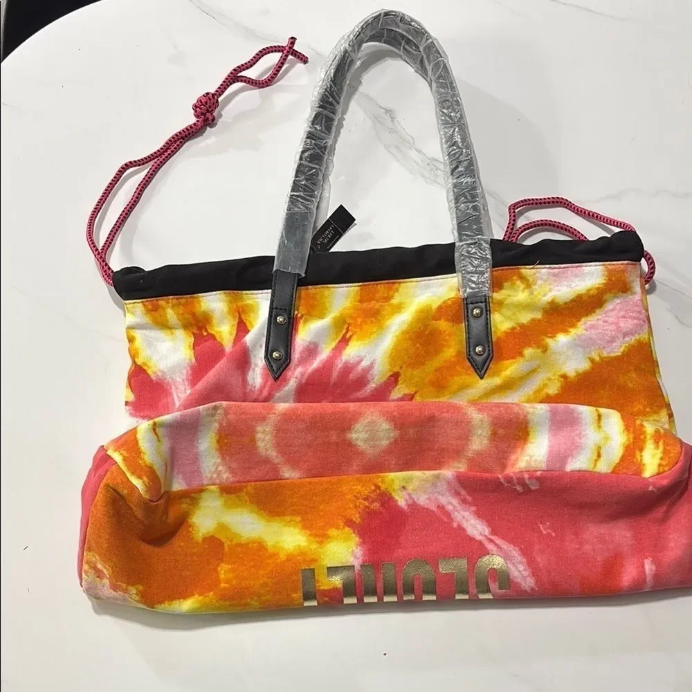 Victoria's Secret Tie-Dye Tote Bag - Pink, Orange, Yellow